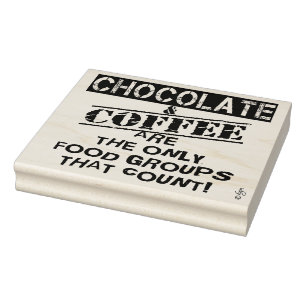 Sello De Caucho Arte de tipografía divertida de chocolate y café 4