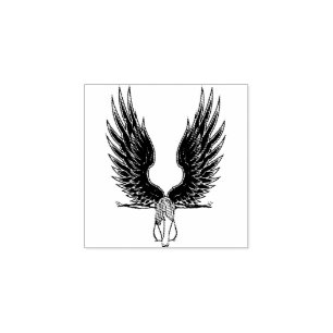 Sello De Caucho Arte original de Fallen Angel Woman