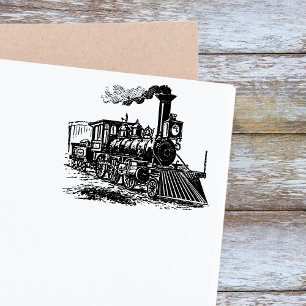 Sello De Caucho Artesanía y Scrapbooking Arte grabado de tren vint