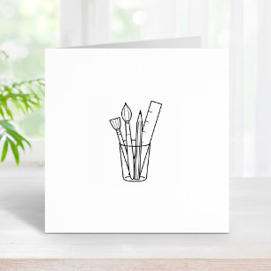 Sello De Caucho Artículos de artesanía de pincel de lápiz Ruler 2