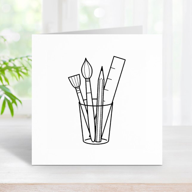 Sello De Caucho Artículos de artesanía de pincel Lápiz Ruler (Subido por el creador)