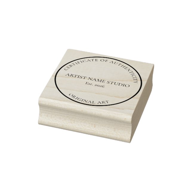 Sello De Caucho Artist Studio Certificate of Authenticity Stamp (Sello)