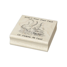 Sello De Caucho Ataque al barco de vela pirata Kracken