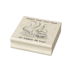 Sello De Caucho Ataque al barco de vela pirata Kracken