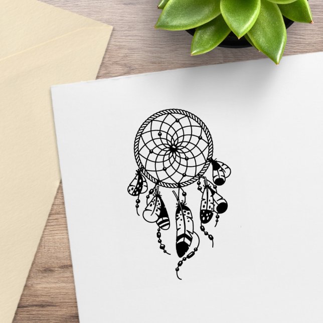 Sello De Caucho Atrapasueños Tribal Boho (Subido por el creador)