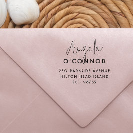 Sello De Caucho Audaz dirección moderna de escritura a mano y devo