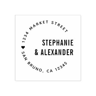 Sello De Caucho Audaz tipografía y dirección de retorno de las rec