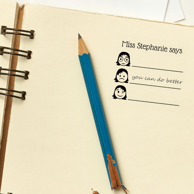 Sello De Caucho Avalidación de Emojis de nombre de profesor person (Subido por el creador)