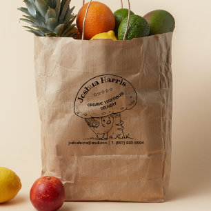 Sello De Caucho Ave Cuta Con champiñón, Entrega De Alimentos Orgán