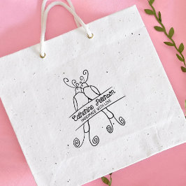 Sello De Caucho Aves cortas Personalizado hecho a mano con amor, g