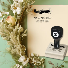 Sello De Caucho Avión piloto Guay P-51 de Mustang