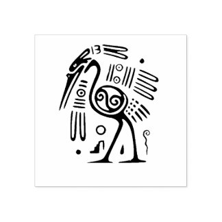 Sello De Caucho Aztec Heron Waterbird