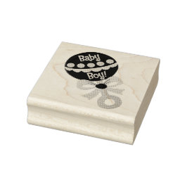 Sello De Caucho Baby Boy Rattle