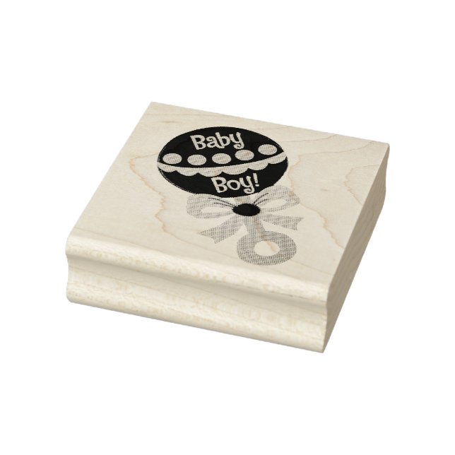 Sello De Caucho Baby Boy Rattle (Sello)