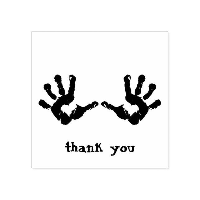 Sello De Caucho Baby Hands Newborn Gracias (Impresión)