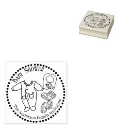 Sello De Caucho Baby Shower Baby Wear Rubber Stamp