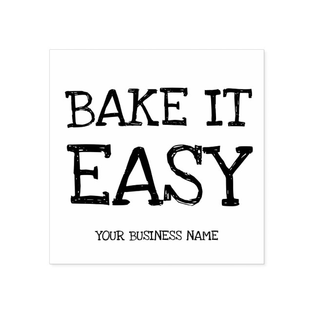 Sello De Caucho Bake It Easy Take It Easy Cooking Baking Chef (Impresión)