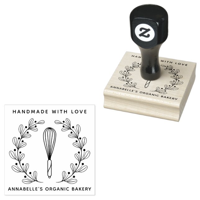 Sello De Caucho Bakery Whisk Wreath (Sellado)