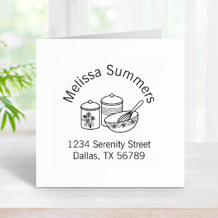 Sello De Caucho Baking - Mezcla de bolos, dirección de arco de Whi