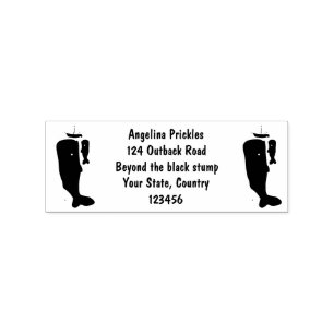 Sello De Caucho Ballenas cortas y ilustracion personalizado de vel