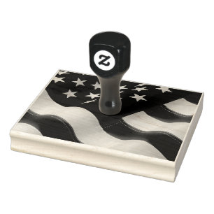 Sello De Caucho Bandera americana ondulada