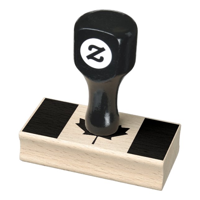 Sello De Caucho Bandera de madera de Canadá (Sello)