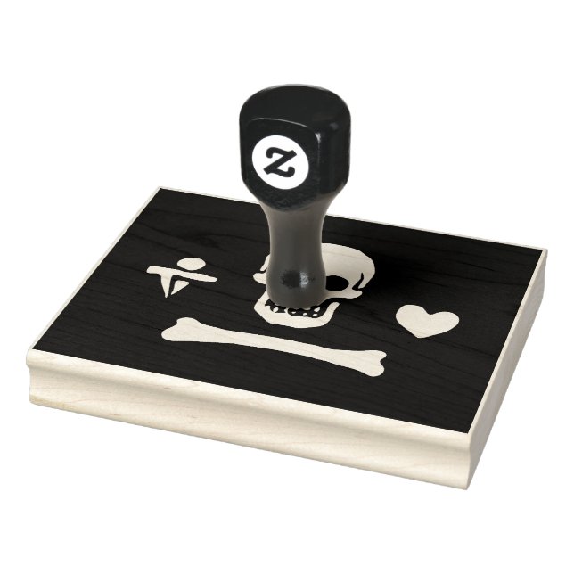 Sello De Caucho Bandera pirata Stede Bonnet Jolly Roger (Sello)