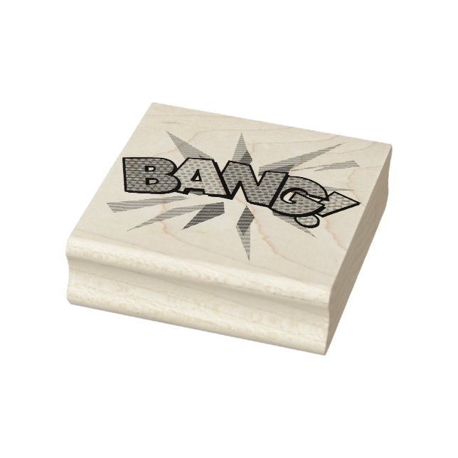 Sello De Caucho BANG Fun Retro Libro Pop Art (Sello)