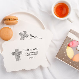 Sello De Caucho Baptismo floral de arte a través de líneas