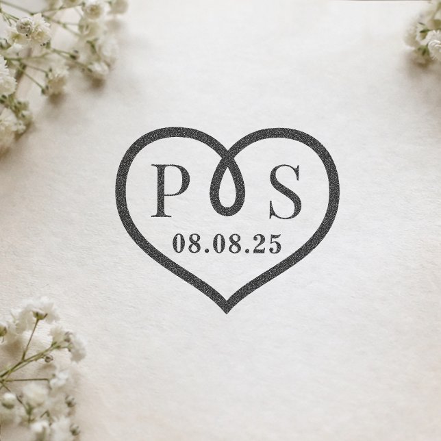 Sello De Caucho Barbed Wire Frame Heart Wedding Initial Monogram (Subido por el creador)