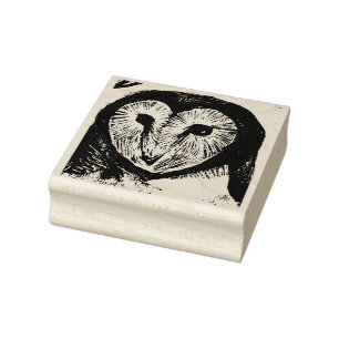 Sello De Caucho Barn Owl Art