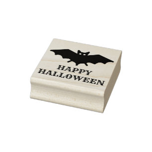 Sello De Caucho Bat Crazy Halloween