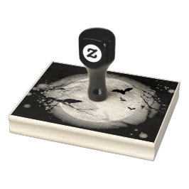 Sello De Caucho Bats By the Moon en Halloween