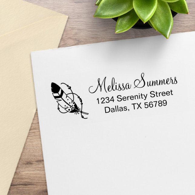 Sello De Caucho Bebidas de plumas Dirección de Amulet de Boho Trib (Subido por el creador)