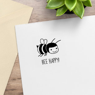 Sello De Caucho Bee Happy 2