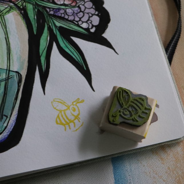 Sello De Caucho Bee Love Cute beekeeper Lovers Bees Art (Subido por el creador)