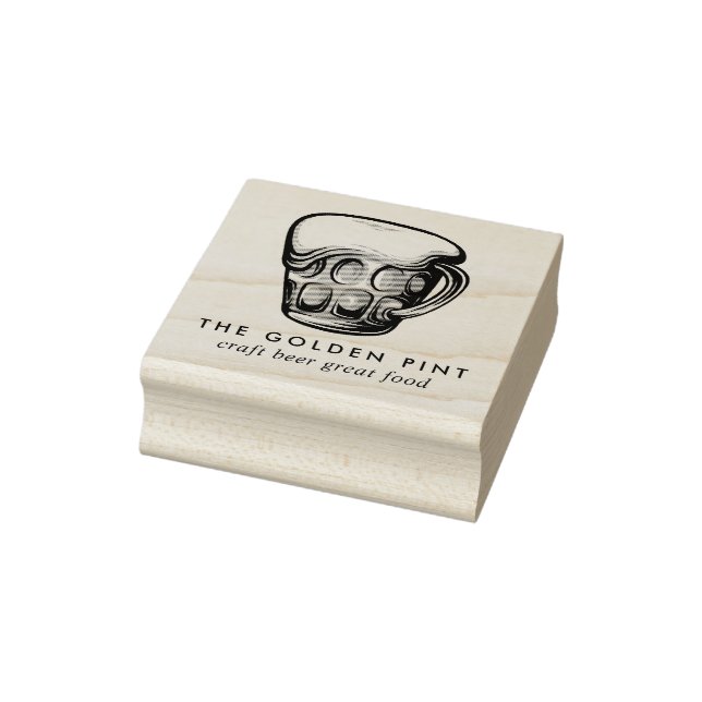 Sello De Caucho Beer Mug Logo Brewery Bar Business (Sello)