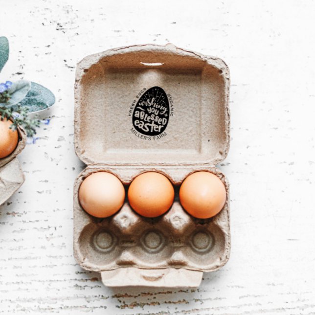 Sello De Caucho Bendición de Pascua Guión Jugador Huevo Estampado  (Subido por el creador)