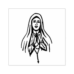 Sello De Caucho Bendita Virgen María Rosaria Católica Religiosa
