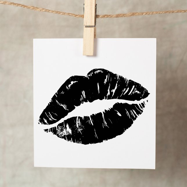 Sello De Caucho Beso Labio (Kiss Lip Rubber Stamp)
