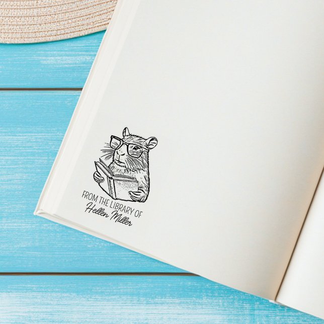 Sello De Caucho Biblioteca de carpincho personalizada (Subido por el creador)