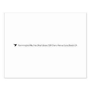 Sello De Caucho Biblioteca de la Calle Libre de Hummingbird