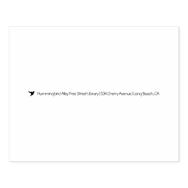 Sello De Caucho Biblioteca de la Calle Libre de Hummingbird (Impresión)