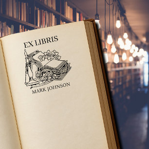 Sello De Caucho biblioteca de librerías de libros de libris exlibr