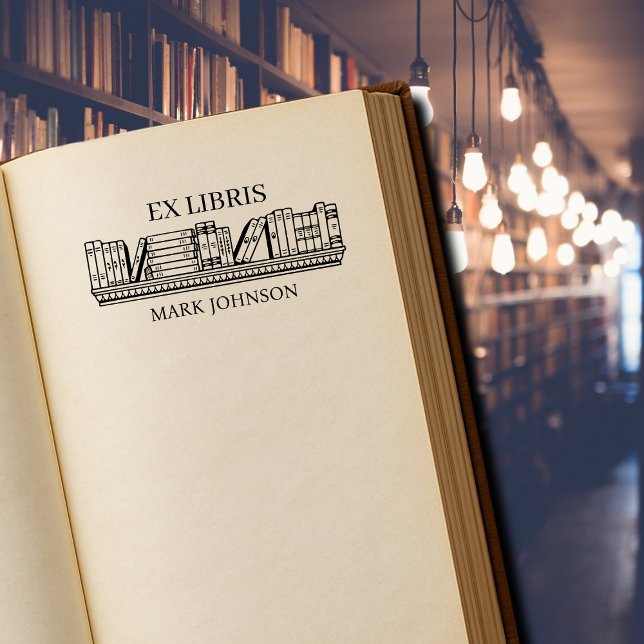 Sello De Caucho biblioteca de librerías de libros de libris exlibr (Subido por el creador)
