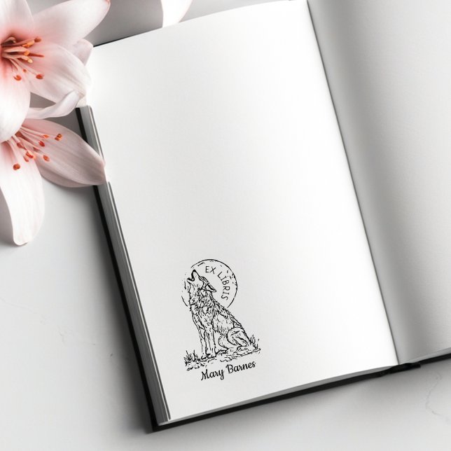 Sello De Caucho Biblioteca de Lobos de Vintage (Subido por el creador)