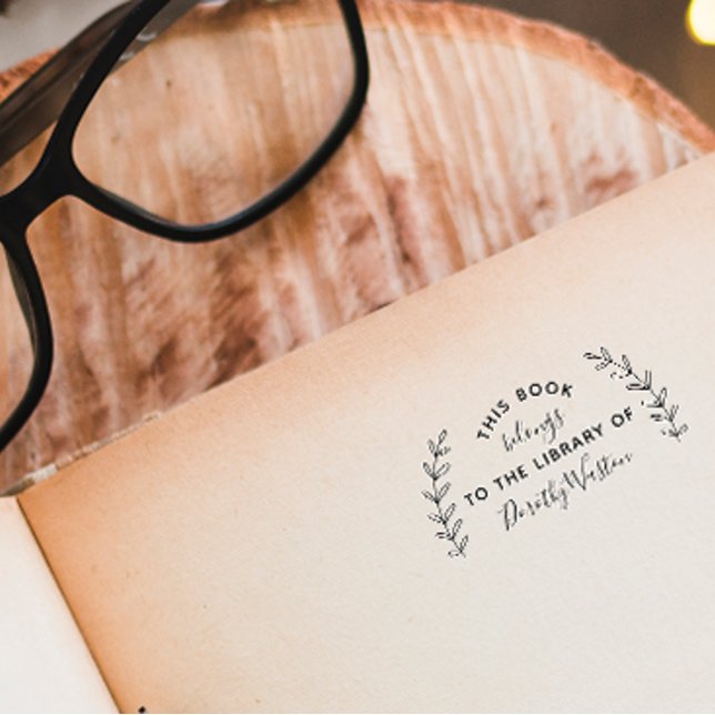 Sello De Caucho Biblioteca de Personalizados Botánicos y Elegantes (Subido por el creador)