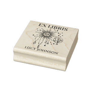 Sello De Caucho Biblioteca del libro libris exlibris EX biblioteca