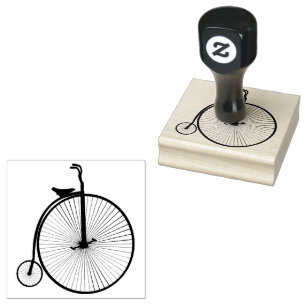 Sello De Caucho Bicicleta Penny Farthing