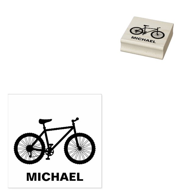 Sello De Caucho Bicicleta personalizada (Sellado)